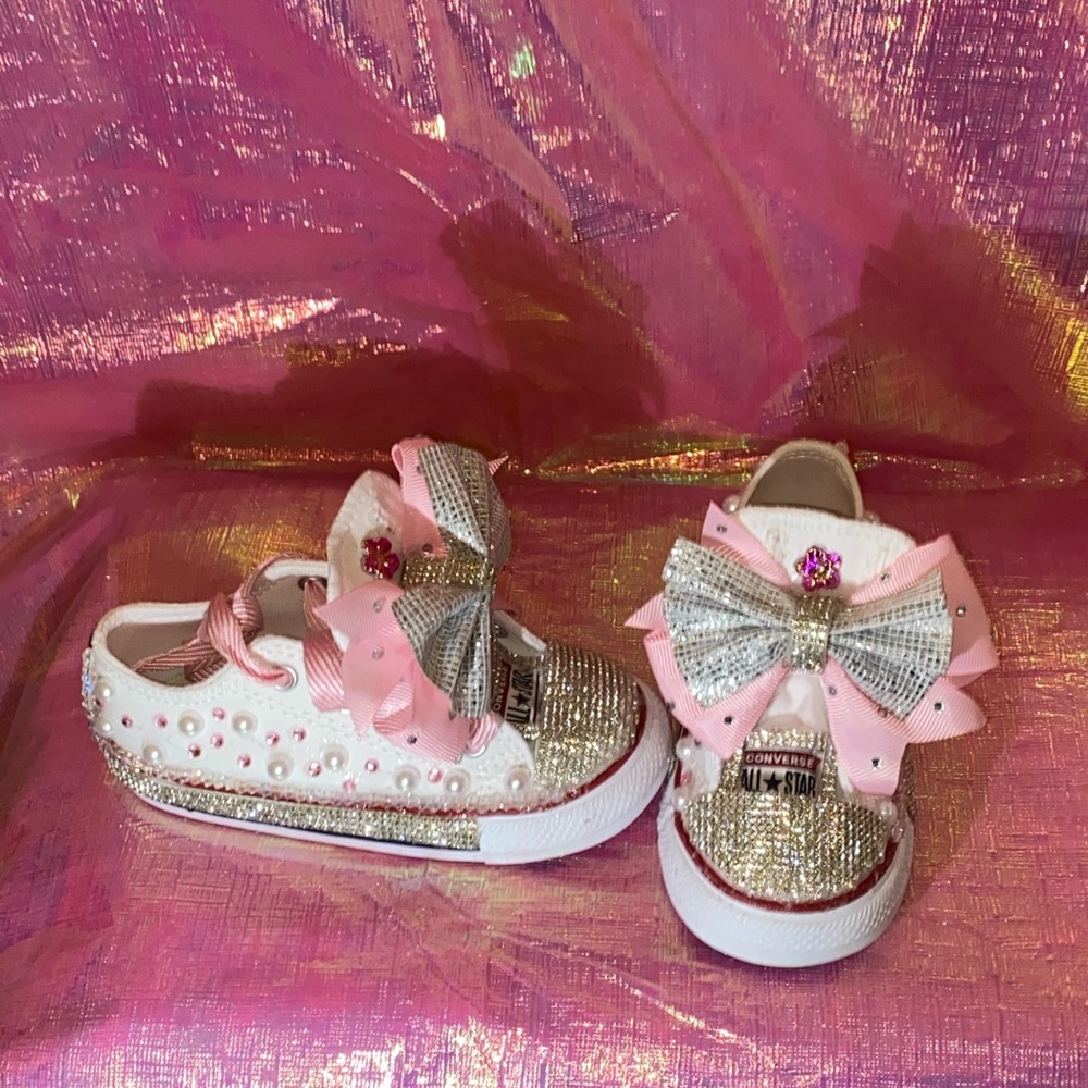 Beautiful blinged out converses